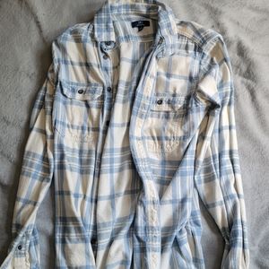 George white blue flannel